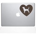 thumbnail image 1 of The Decal Guru Heart Beagle MacBook Decal Vinyl Sticker - 12" MacBook - Brown (1331-MAC-12M-BRO), 1 of 1