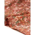 thumbnail image 5 of DARING DIVA Floral Print Long Sleeve Tie Waist A-line Dress M Brick, 5 of 6