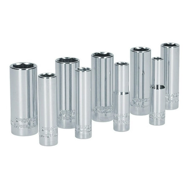 Juego De 9 Dados Largos Milimétricos 1/4 Surtek SURTEK S13M