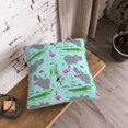 thumbnail image 5 of KLL Hippo With Flamingos And Crocodiles Decorative Throw Pillow Covers Velvet Soft for Couch Sofa Bedroom Living Room Outdoor (No pillow core)- 18"x18", 5 of 5