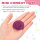 thumbnail image 3 of Sombreros Mini Uxcell para Manualidades, 8 Pcs 18mm ID Sombreros Mini Vaquero Brillantes para Decoración de Casas de Muñecas, Accesorios para Fiestas, 3 of 6