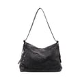 thumbnail image 2 of Bolso de mano de mezclilla para mujer, cartera vaquera vintage lavada, bolso convertible 2 en 1 tipo bandolera y hombro con asa superior, para viaje, trabajo y uso diario, negro, azul, azul oscuro., 2 of 7