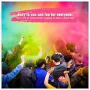 Color Blaze 25 Holi Color Powder Packets - 75 g Each - Pink, Red, Orange, Yellow, Green, Teal, Blue, Purple - For Toss, Rangoli, Fun Run, War, Party & Festival