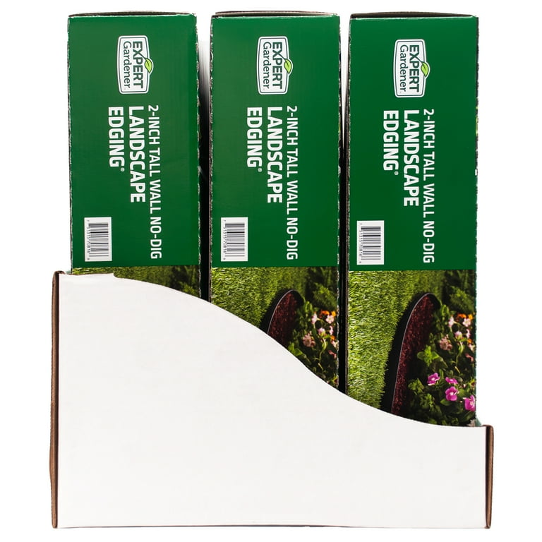 2 pack) Expert Gardener 2-inch Tall Wall No-Dig Landscape Edging