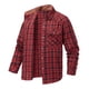 thumbnail image 2 of Camisas Para Hombre XXL Abrigo a cuadros de manga larga sin capucha para hombre, camisa con botones de y bolsillo, estilo informal Retro occidental para otoño (Red, XL), 2 of 5