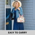 thumbnail image 6 of Pioneer Flower Floral Print Pattern Drawstring Lunch Bag Women - Drawstring Lunch Bag Insulated for Work Office - Stain-Resistant Large Lunchbags for Women with Multi-Pockets, 6 of 6