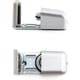 thumbnail image 4 of Guía inferior de puerta, guía de piso ajustable, ruedas antirrayas con cojinete de bolas, para puerta corrediza con marco, color plateado, 2 piezas (rango de ajuste: 10 mm-35 mm), 4 of 4