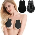 thumbnail image 4 of 3 Pairs Invisible Bra Adhesive Strapless Bra Push Up Sticky Bra Lift Nippleless Covers Rabbit Bra Breast Pasties, 4 of 5