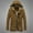 Brown, variant on Men's Winter Military Jackets Mid Long Windbreaker Hooded Work Cotton Canvas Fleece Lined Coats Active Workwear Coat Windproof Thicken Parka with Removable Hood Big and Tall Size M-5XL Black