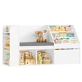 thumbnail image 5 of Hiphuta 49"W Kids Bookcase with Reading Nook & Side Storage, Toy Storage Organizer with Book Rack & Drawer for Kids Room, 5 of 8