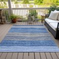 thumbnail image 6 of Addison Rugs Chantille Indoor/Outdoor Transitional Stripes Blue Washable Rectangle Rug, 8' x 10', 6 of 6