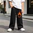 thumbnail image 4 of Xyant Boys Sweatpants Kids Baggy Pants Teen Wide Leg Sweatpants Youth Athletic Sweat Pants Tween Boys Lightweight Joggers with Pockets Back to School Clothes,Size 9-10 Years, 4 of 6