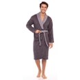 thumbnail image 2 of Skylinewears Men Terry Cotton Robe Contrast Bathrobe Shawl Collar Spa Bathrobe for Men Luxury Shower Robe Long Shawl Collar Bathrobe, 2 of 6