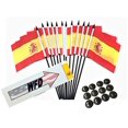 thumbnail image 3 of Box of 12 Spain 4"x6" Polyester Miniature Office Desk & Little Table Flags, 4x6 Spanish Small Mini Hand Waving Stick Flags with 12 Flag Bases (Stands), 3 of 3