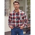 thumbnail image 3 of sogami Mens Flannel Shirts Long Sleeve Button Up Plaid Shirts For Fall, 3 of 9