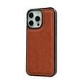 thumbnail image 4 of Case for iPhone 13, Classic Business PU Leather Silicone Bumper Shockproof Protective Phone Cover Hybrid Scratch Resistant Thin Slim Lightweight Case for iPhone 13, Brown, 4 of 7