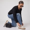thumbnail image 4 of Cushionaire Blade Women’s Slip On Sneaker Mule – Faux Leather & Suede Backless Sneaker with Memory Foam & Cozy Lining, 4 of 29