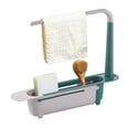 thumbnail image 1 of Colgador Toallas Soporte para Esponja Y Jabón Estante Almacenamiento Telescópico Fregadero Utensilios, 1 of 9