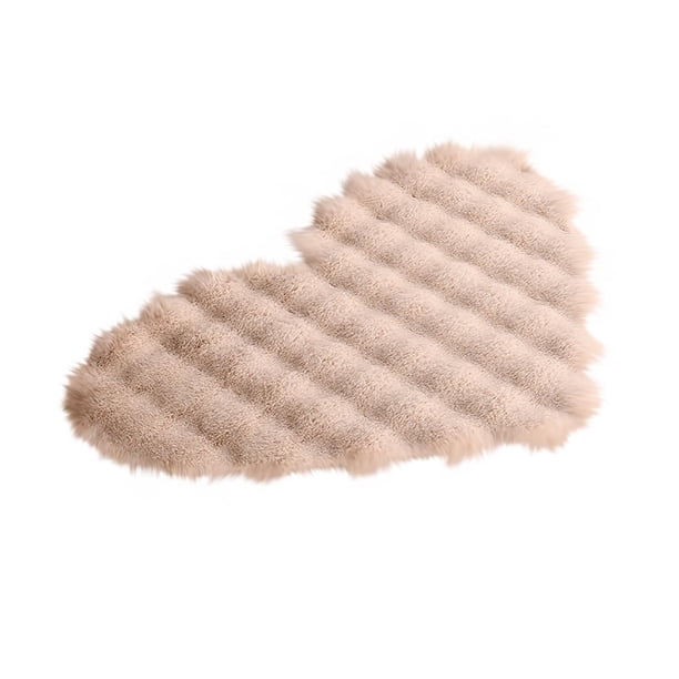 onlyliua ¡ ¡Promoción de Temporada! Alfonbra de Salón de Estilo Crema con Forma de Corazón, para Sofá, Mesa de Centro, Guardarropa, Cojín de Maquillaje