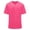 #158-Hot Pink, variant on Craaazy Women Plus Size Solid Color V-Neck Short Sleeve Button Down Baseball Jersey Casual Loose Comfy Tops Gifts