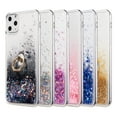 thumbnail image 3 of Dream Wireless  6.1 in. Waterfall Ring Liquid Sparkling Quicksand TPU Case for iphone 12 & 12 Pro, Pink & Purple, 3 of 8