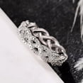 thumbnail image 5 of K-KED Braided Cubic Zircon Ring Fashion 925 Silver Filled Party Delicate Jewelry Sz 6-10-8, 5 of 6
