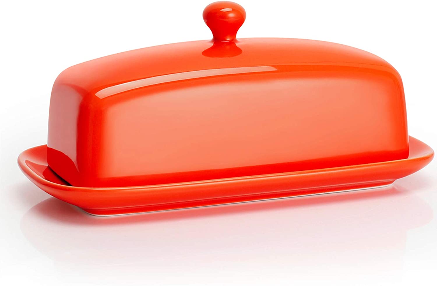 Porcelain Butter Dish with Lid Perfect for East West Coast Butter