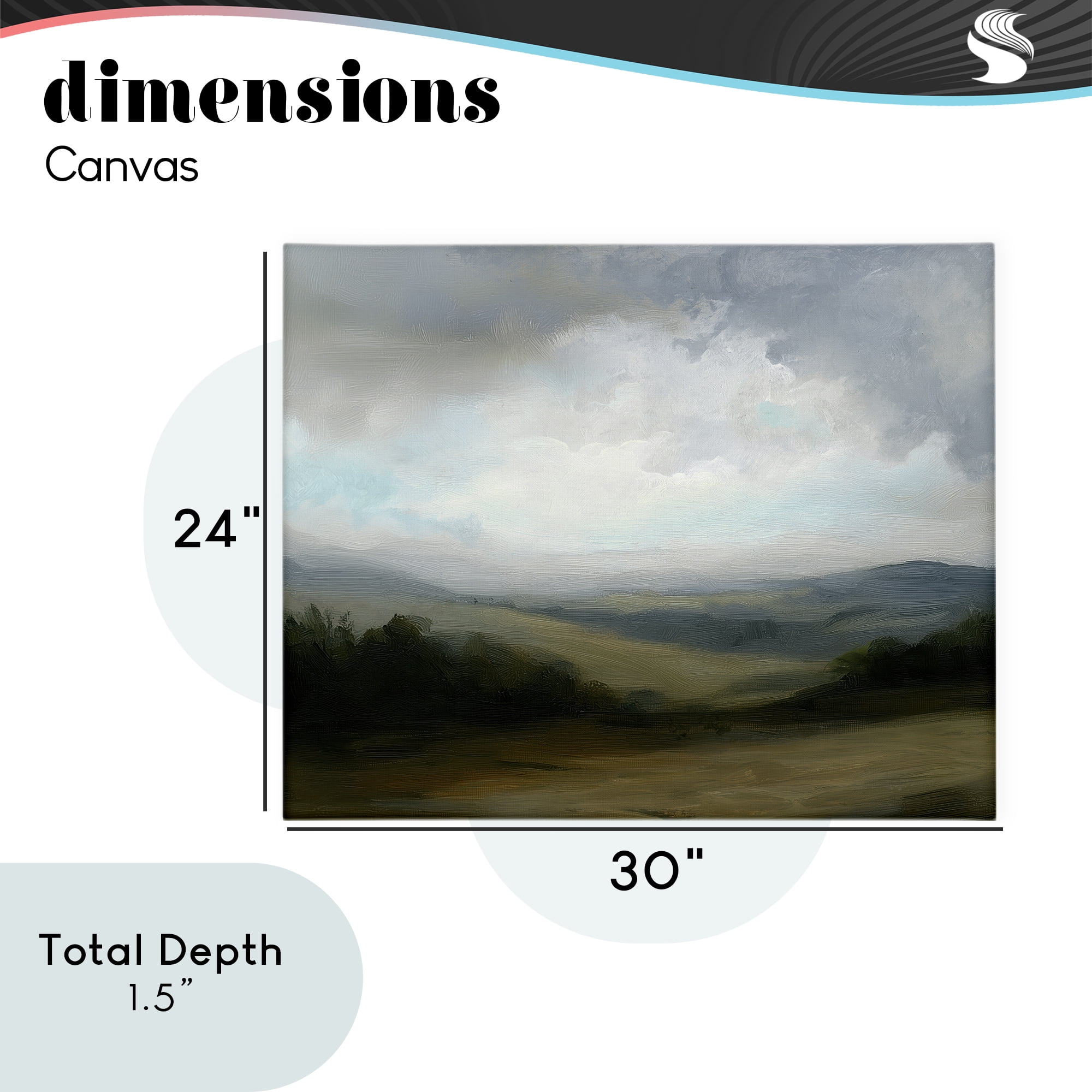 Stupell Industries Refreshed Quiet Rolling Hills Canvas Wall Art, design by Annabelle Hall