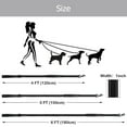 thumbnail image 2 of zalens Dog Leash Double Handle 6ft Long, Padded Traffic Handle and Reflective, Black, 2 of 7