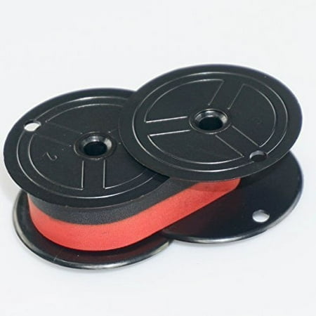 New Universal Black And Red Printing Calculator Ribbon Spools with Dark Print Quality (3-pack Deal)