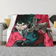 thumbnail image 2 of My Hero Academia Izuku Midoriya Flannel Blanket Ultra-Soft Micro Fleece Throw Blanket For Bed Sofa Couch Car Office Unisex Adult Fuzzy Bed Blanket Cozy Kids Throw Blanket 50"x40", 2 of 7