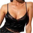 thumbnail image 1 of Chaleco de costura de encaje a la moda para mujer, camisetas sin mangas, blusa informal, Tops Pompotops  lopia995124, 1 of 9