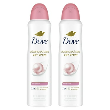 Dove Advanced Care Antiperspirant Deodorant Spray for Women Beauty Finish Floral Scented, 3.8 oz 2 Count