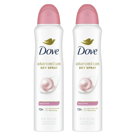 Dove Advanced Care Antiperspirant Deodorant Spray for Women Beauty Finish Floral Scented 3.8 oz 2 Count