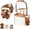 L, variant on Teddy Carrier Bag for Dogs and Cats 2 in 1 Multifunctional Pet Handbag, Portable PU Leather Shoulder Tote with Plush Ears, Cute Travel Carrier for Small Animals Walks and Vet Visits (L)