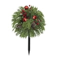 thumbnail image 7 of Uv Resistant Artificial Poinsettia Yard Stake, Realistic Christmas Floral Stake with Frosted Branches, Pine Cones and Berries, for Outdoor Garden and Indoor Tabletop Holiday Decor, 7 of 7