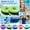 B, variant on Bisitoy Foam Swim Aquatic Cuffs, 2 Pack Portable Thick High Buoyancy Arm Bands for Swimming