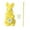 Yellow, variant on Flocked Bunny Figurines with Bowtie & Sunflower - 7.8" Easter Tabletop Decorations for Spring Centerpieces, Home Office, Lawn, and Garden Party Sculpture Decor