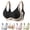 Blue, variant on Front Closure Bras for Women V-Neck Strappy Sports Bra Full Coverage Tshirt Everyday Bras Black, Size M