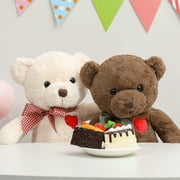 Tezituor Stuffed Animal Teddy Bear Cute Love Plush Toy for Kids Girlfriend Birthday Gifts(19.6'',ivory)