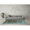 thumbnail image 3 of Ahgly Company Indoor Rectangle Oriental Light Blue Industrial Area Rugs, 8' x 10', 3 of 4