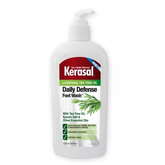 Kerasal Daily Defense Foot Wash Plus Natural Tea Tree Oil, 12 fl oz (355 ml)