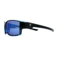 thumbnail image 3 of Mens Color Mirror Rectangle Wrap Plastic Sport Sunglasses Black Blue Tort Blue Mirror, 3 of 4