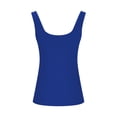 thumbnail image 3 of UPPADA Women Sleeveless Scoop Neck Ribbed Tank Tops Solid Color Basic Slim Tanks Casual Fitted Cami Shirts,Tank Top for Women Plus Size Blue,S, 3 of 6