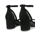 thumbnail image 4 of DREAM PAIRS Women's Chunk Low Heels Open Round Toe Ankle Strap Block Heels Party Dress Wedding Sandals, 4 of 5