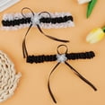 thumbnail image 3 of HomeGardon Socks for Women White Garters for Bride 2 Pieces, Wedding Garter for Bride Elasticity Lace Garter, Wedding Garter Set for Bride, 3 of 4