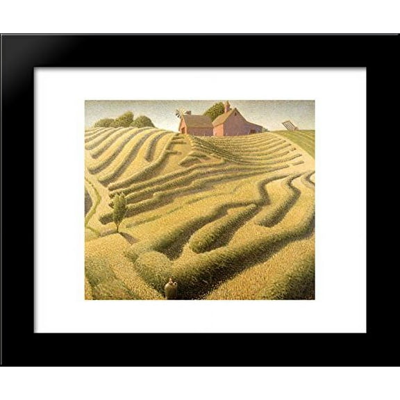 Haying 20x24 Framed Art Print by Grant Wood