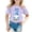 Purple, variant on Girls Easter Shirt Size 7 Rabbit Print Short Sleeve T Shirt Top Casual Easter Day Summer Tops T-Shirt Boys & Girls Shirts