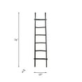 thumbnail image 5 of Sagebrook Home Wooden Decorative 76" Ladder, Black, 5 of 6