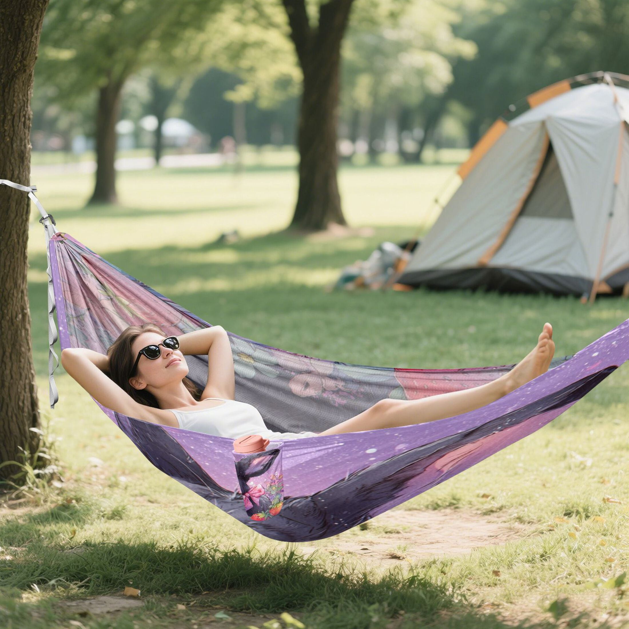 Hanging Hammock Portable Travel Camping For Outdooor Beach Camping Hiking Rabbit Bow Tie